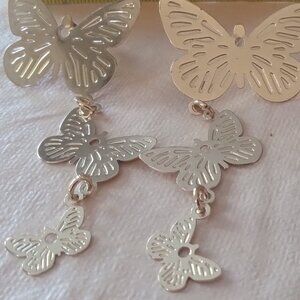 Light Gold butterfly earrings